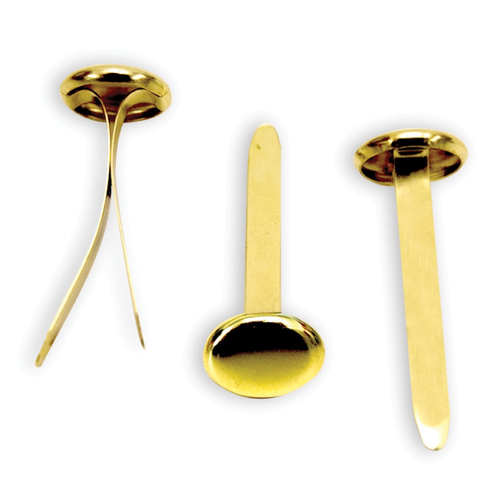 Office Depot® Brand Round-Head Fasteners, 1", Brass, Pack