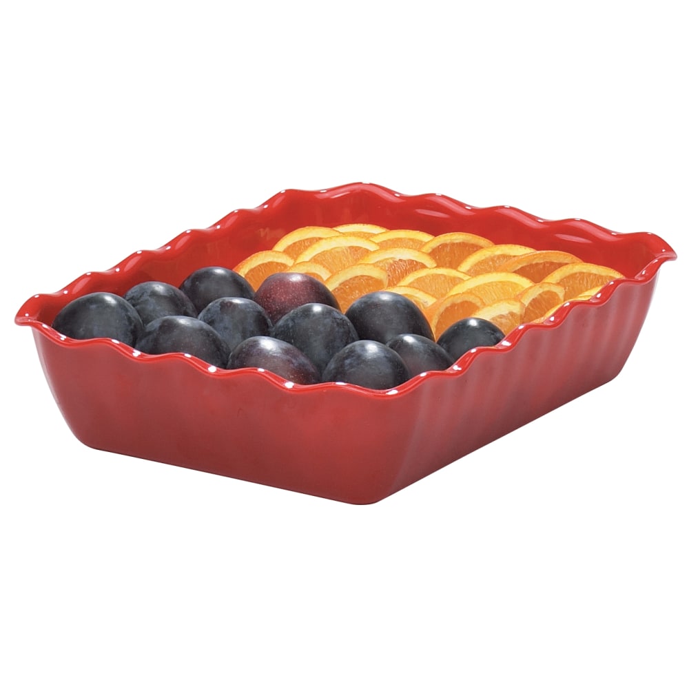 Cambro Plastic Deli Crocks, 4.9 Qt, Red, Pack