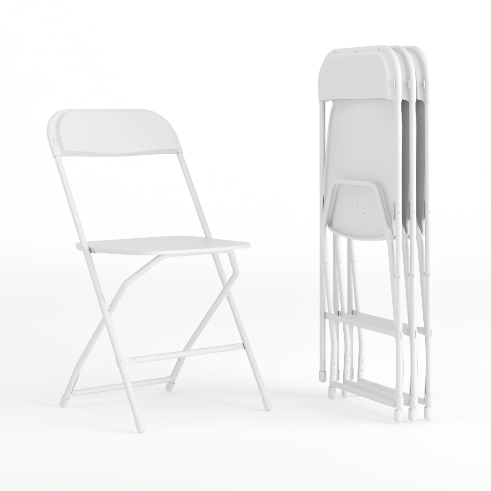 Flash Furniture Hercules Series Folding Chairs, White, Pack