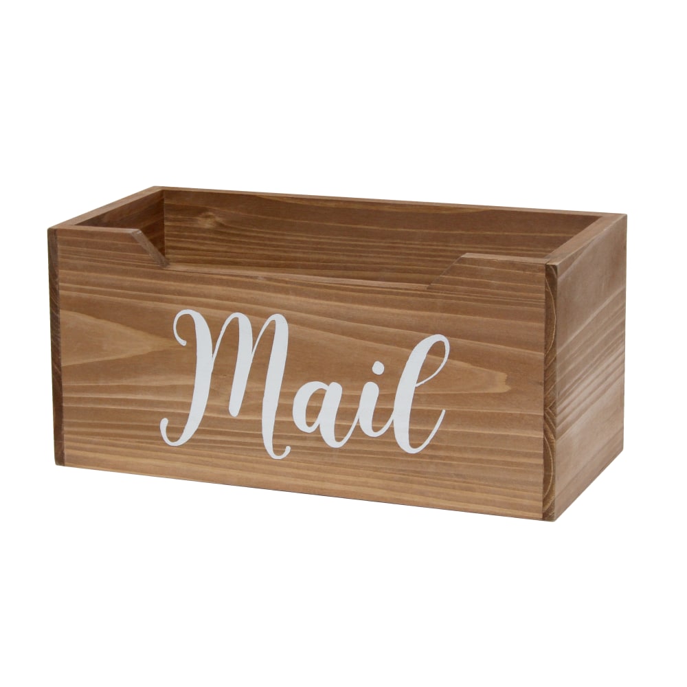 Elegant Designs Tabletop Decorative Script Word Organizer Box,