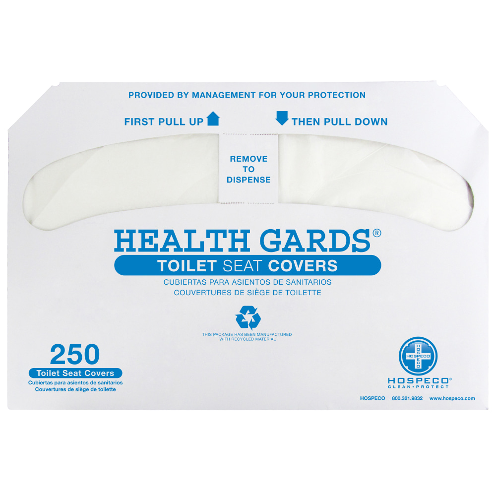 Hospeco Health Gards Half-Fold Toilet Seat Covers, White,