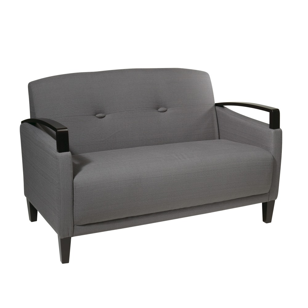 Ave Six Main Street Loveseat, Woven Charcoal/Espresso