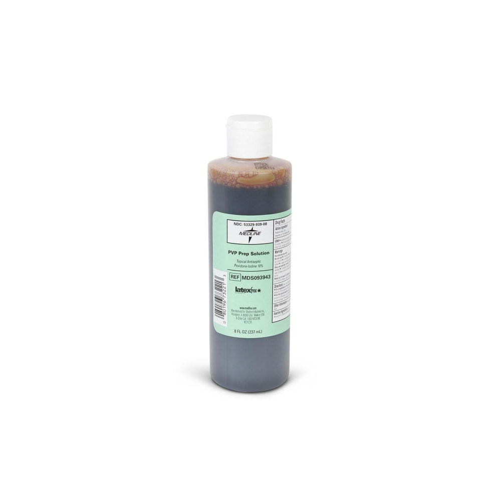 Medline Povidone Iodine Prep Solutions, 8 Oz, Pack