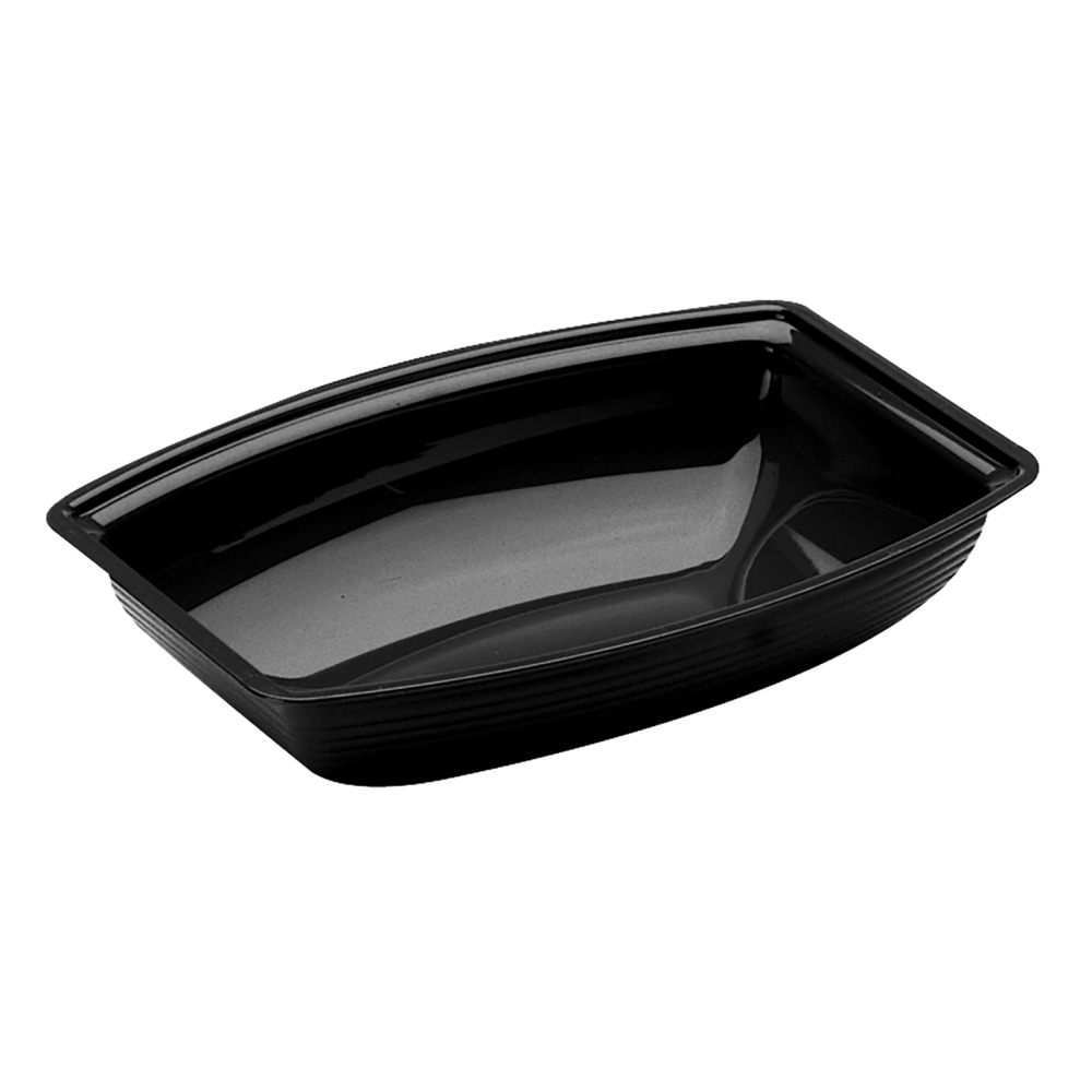 Cambro Camwear Rectangular Ribbed Bowls, 2.9 Qt, Black,