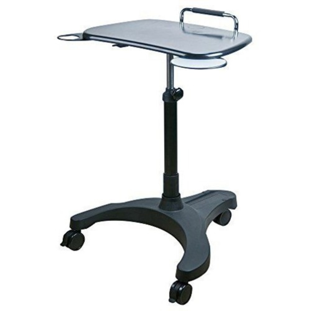 SIT AND STAND MOBILE LAPTOP WORKSTATION BLACK -