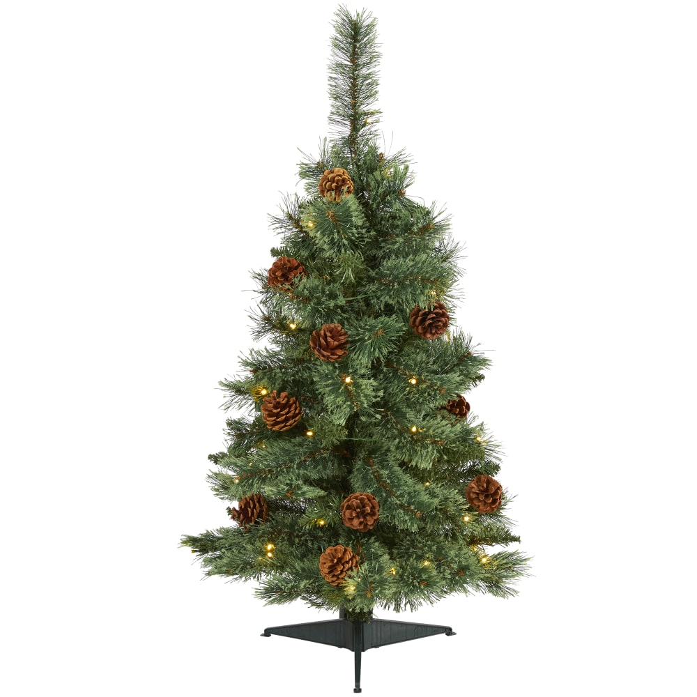 Nearly Natural White Mountain Artificial Christmas Tree, 3’