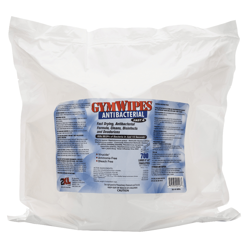 2XL Antibacterial Wipes, 6" x 8", 700 Count,