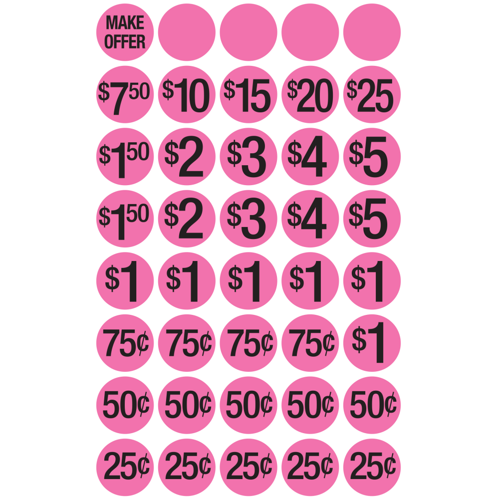 COSCO® Garage And Yard Sale Labels, With Bonus