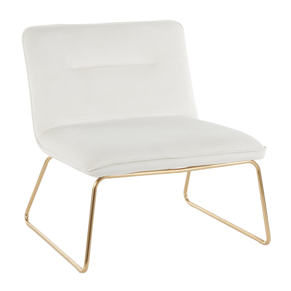 LumiSource Casper Accent Chair, Gold/Cream