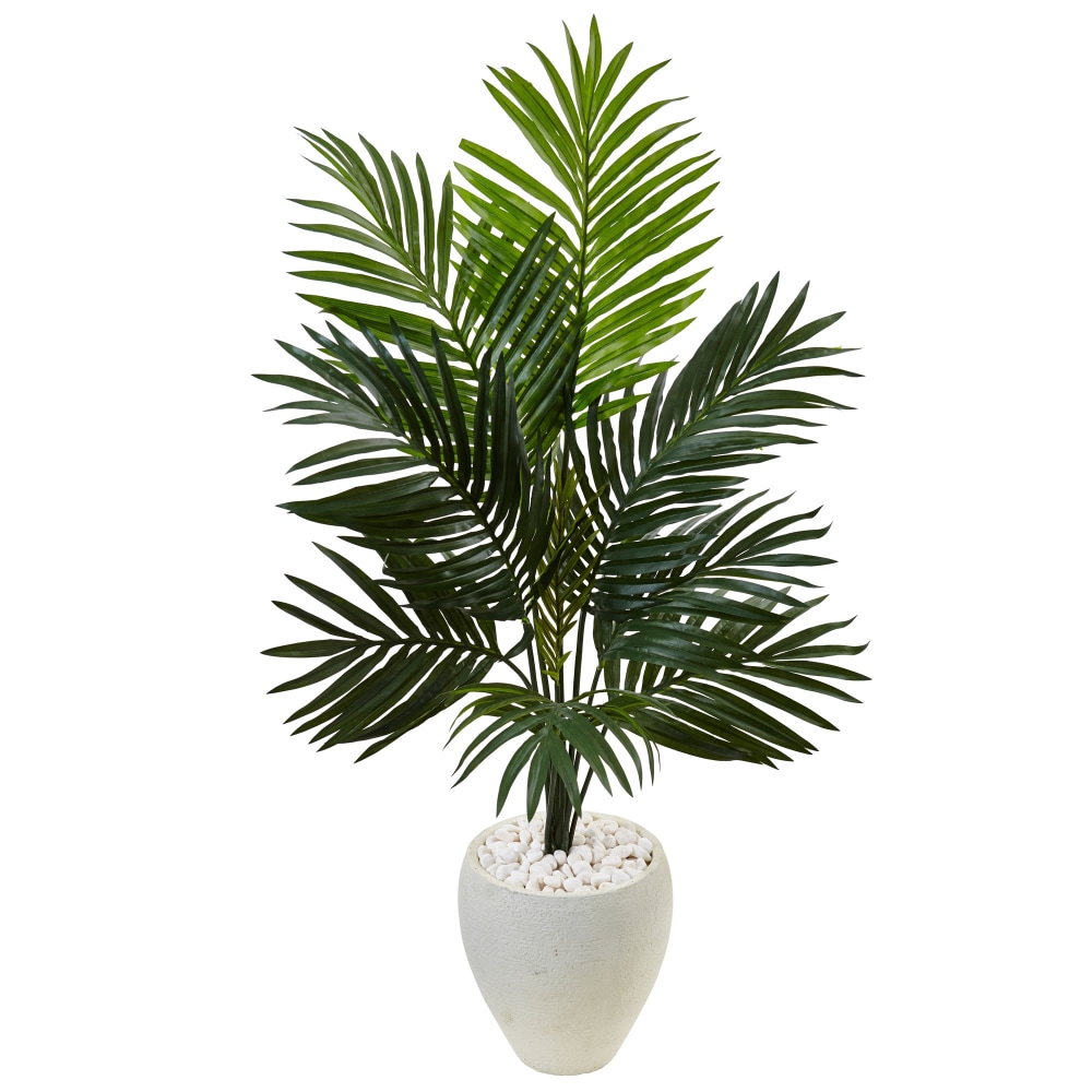 Nearly Natural 4-1/2&#x27;H Polyester Artificial Kentia Palm Tree