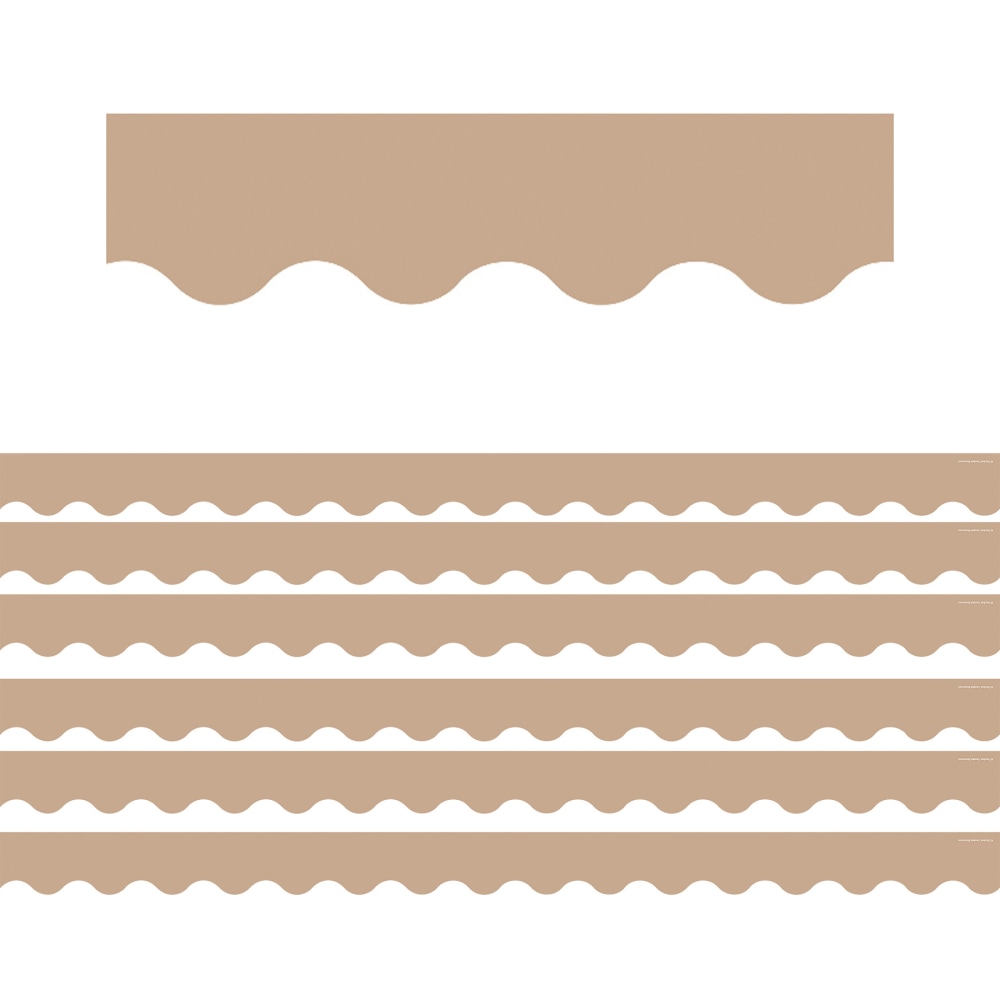 Teacher Created Resources Scalloped Border Trim, Light Brown,