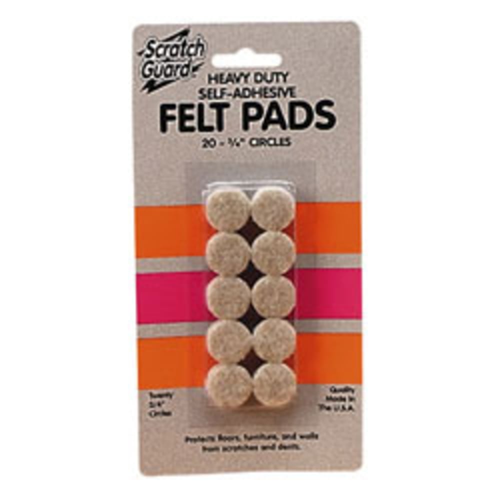 Master Caster® Scratch Guard® Self-Adhesive Felt Pads, 3/4"