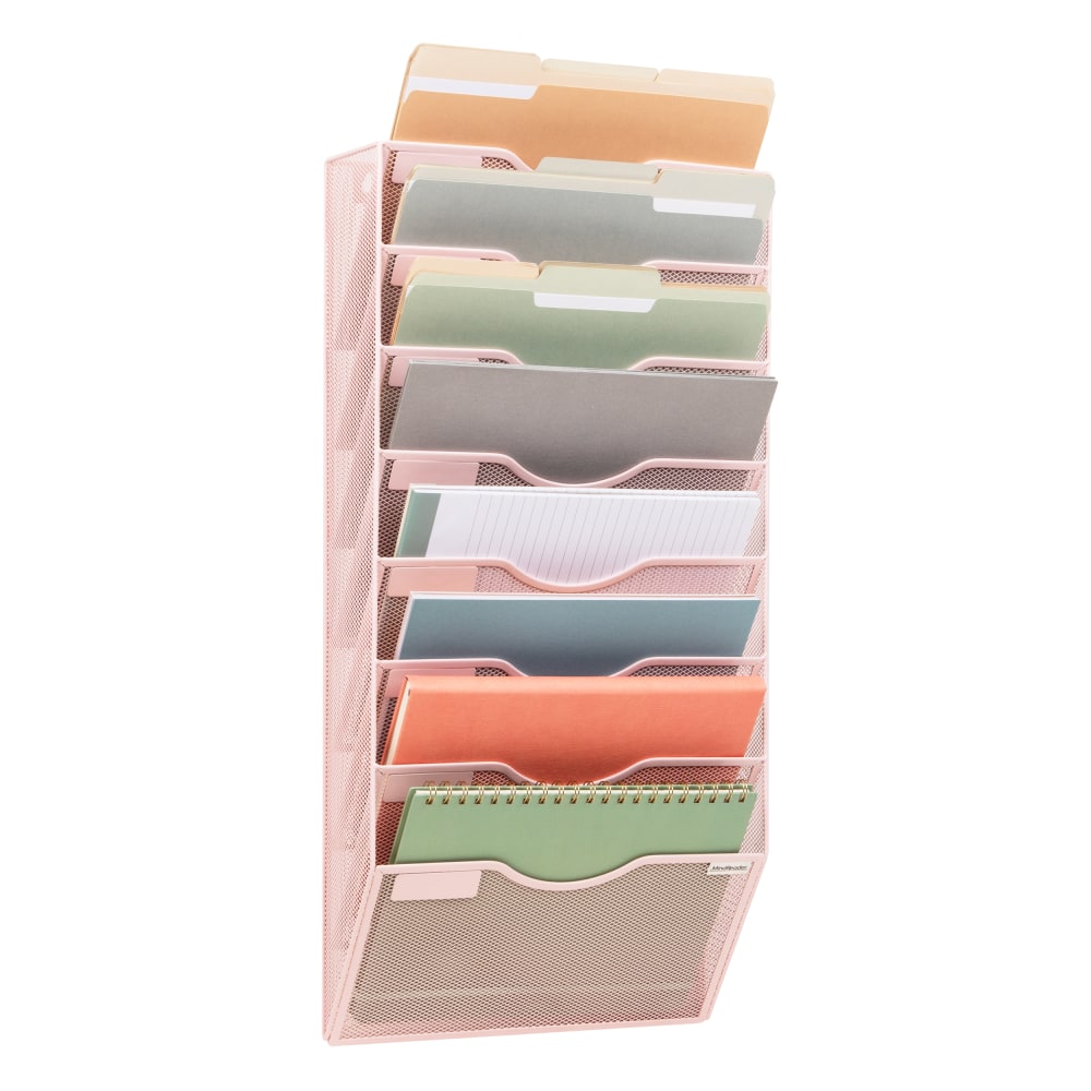 Mind Reader 8-Pocket Wall File Organizer, 26-1/4"H x