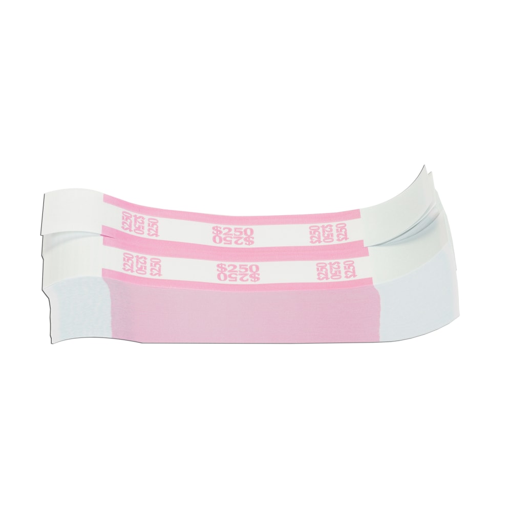 PAP-R Currency Straps, Pink, $250, Pack Of 1,000