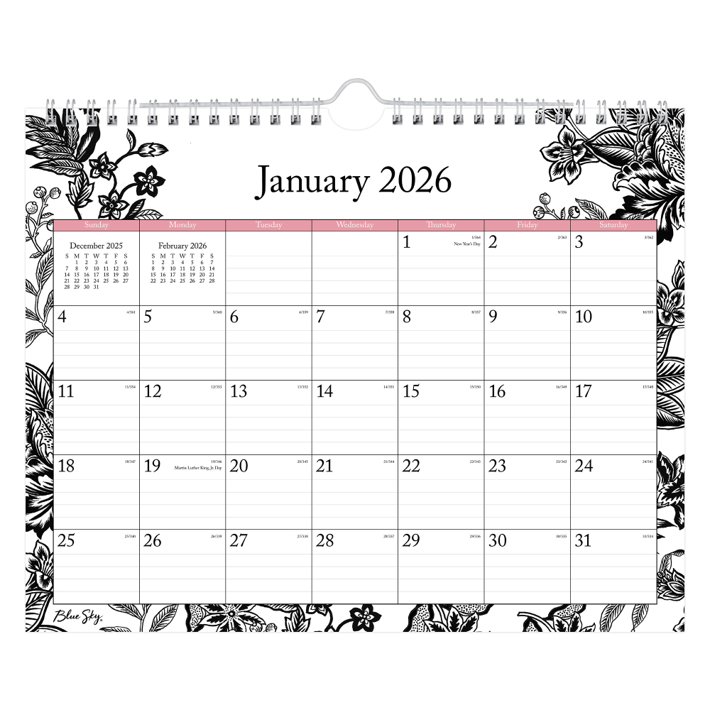 2026 Blue Sky Monthly Wall Calendar, 11” x