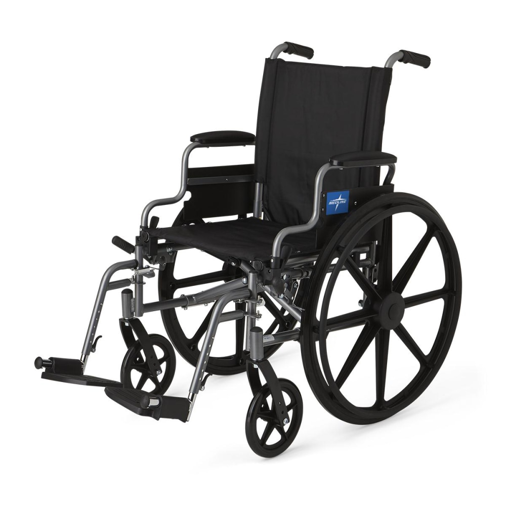 Medline K4 Folding Wheelchair, Lightweight And User-Friendly,