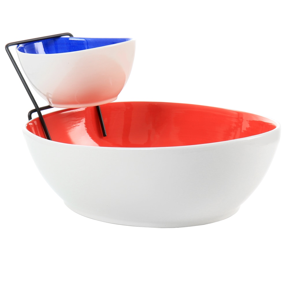Gibson Home Crenshaw 3-Piece Chip And Dip Set,