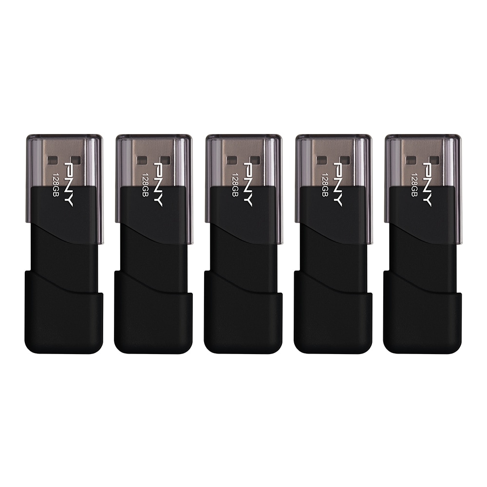 PNY Attaché 3 USB 2.0 Flash Drives, 128GB,