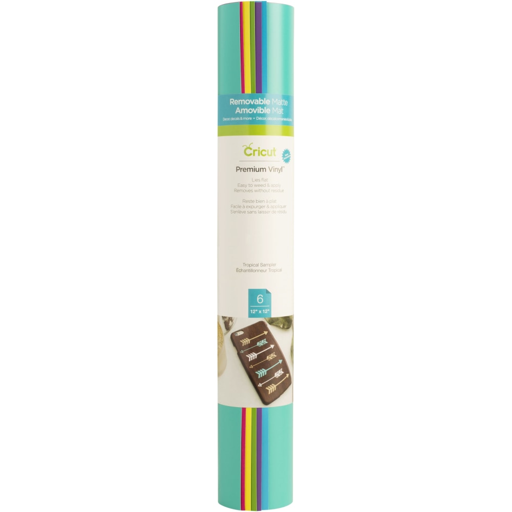 Cricut Premium Removable Vinyl Sheet Sampler, 12” x