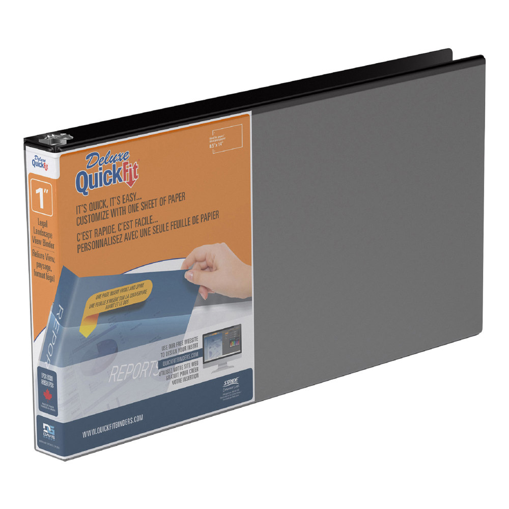 QuickFit® Heavy Duty View 3-Ring Binder, Spreadsheet, 1"