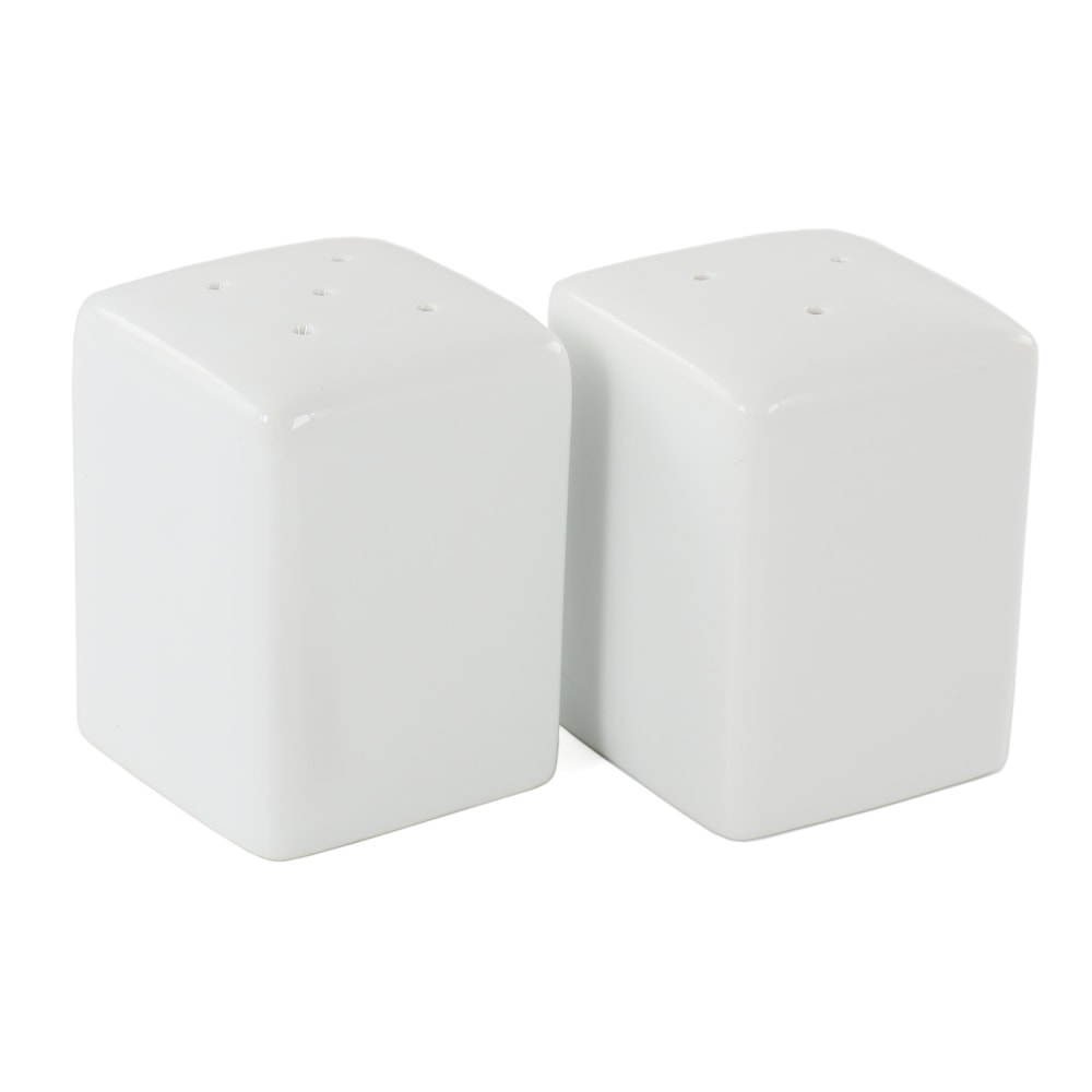 Our Table Simply White Porcelain Square Salt And