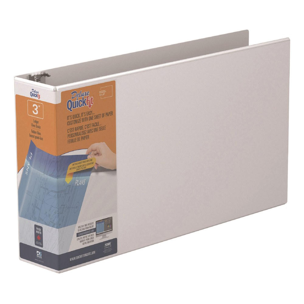 QuickFit® Overlay 3-Ring Binder, 3" D-Rings, SpreadSheet,
