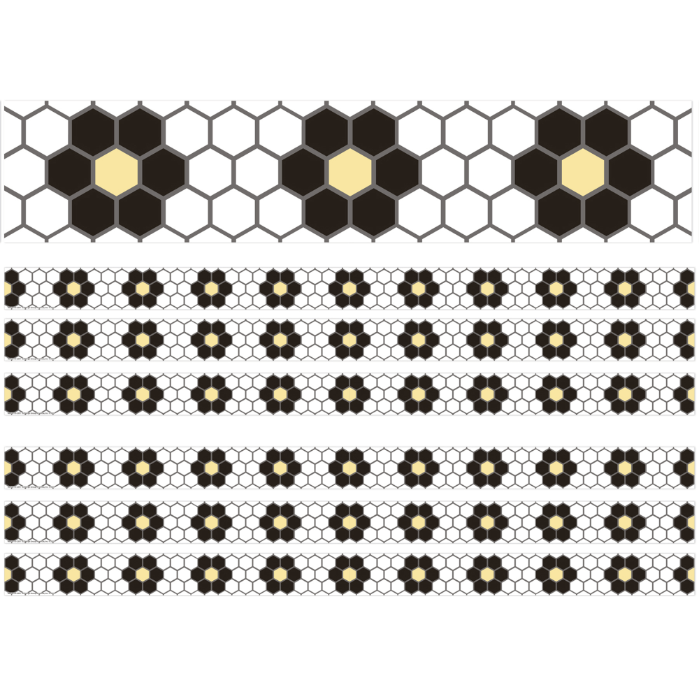 Eureka School Deco Trim, The Hive Floral Mosaic,