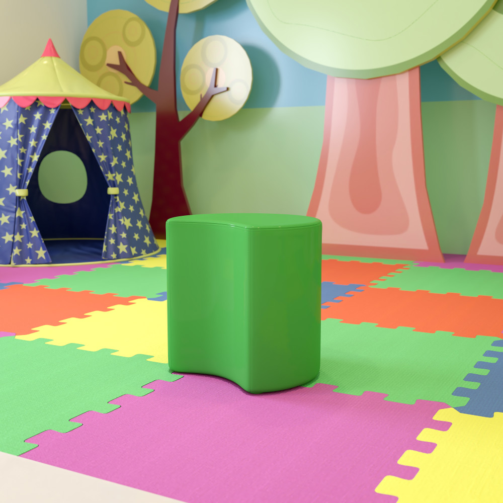Flash Furniture Soft Seating Collaborative Moon Chair, Green