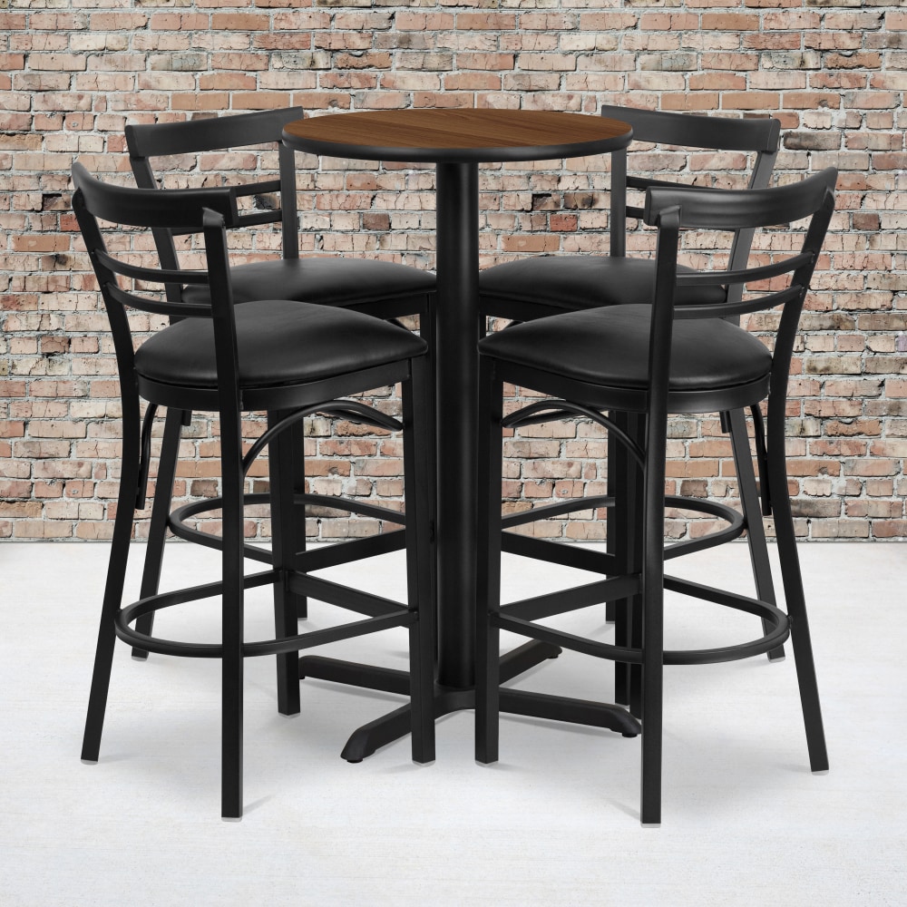 Flash Furniture Round Laminate Table Set With X-Base