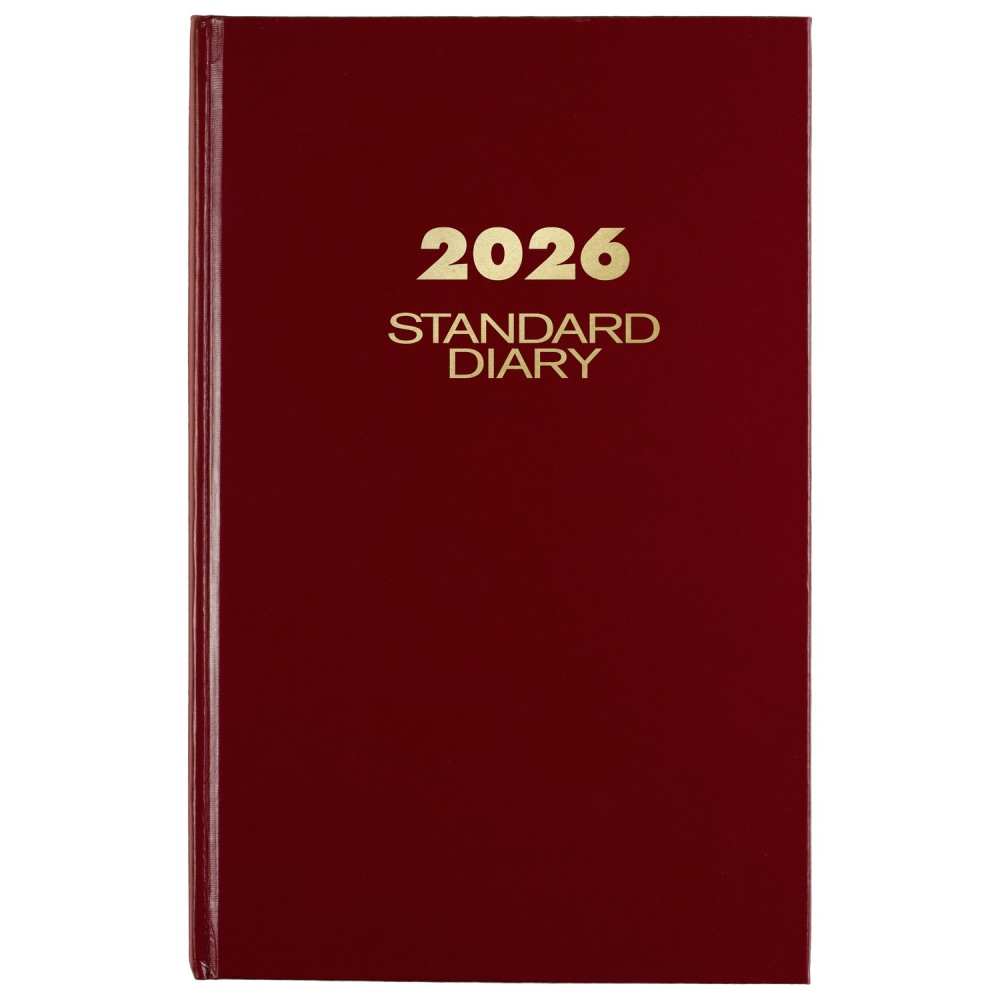 AT-A-GLANCE® Standard Diary® 2026 Daily Diary, Red, Large,