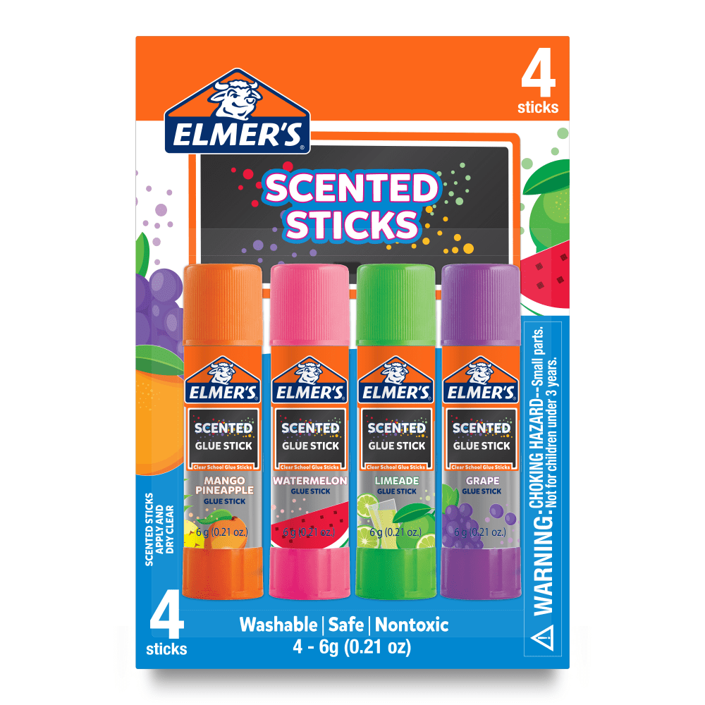 Elmer&#x27;s Elmer s Tropical Scented Glue Sticks, Safe,