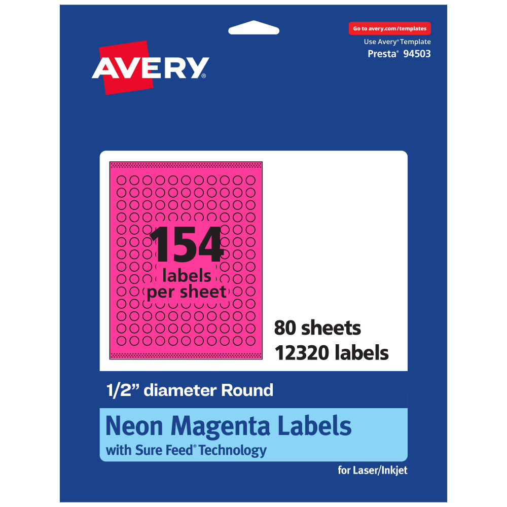 Avery® Print-To-The-Edge Labels With Sure Feed® Technology,
