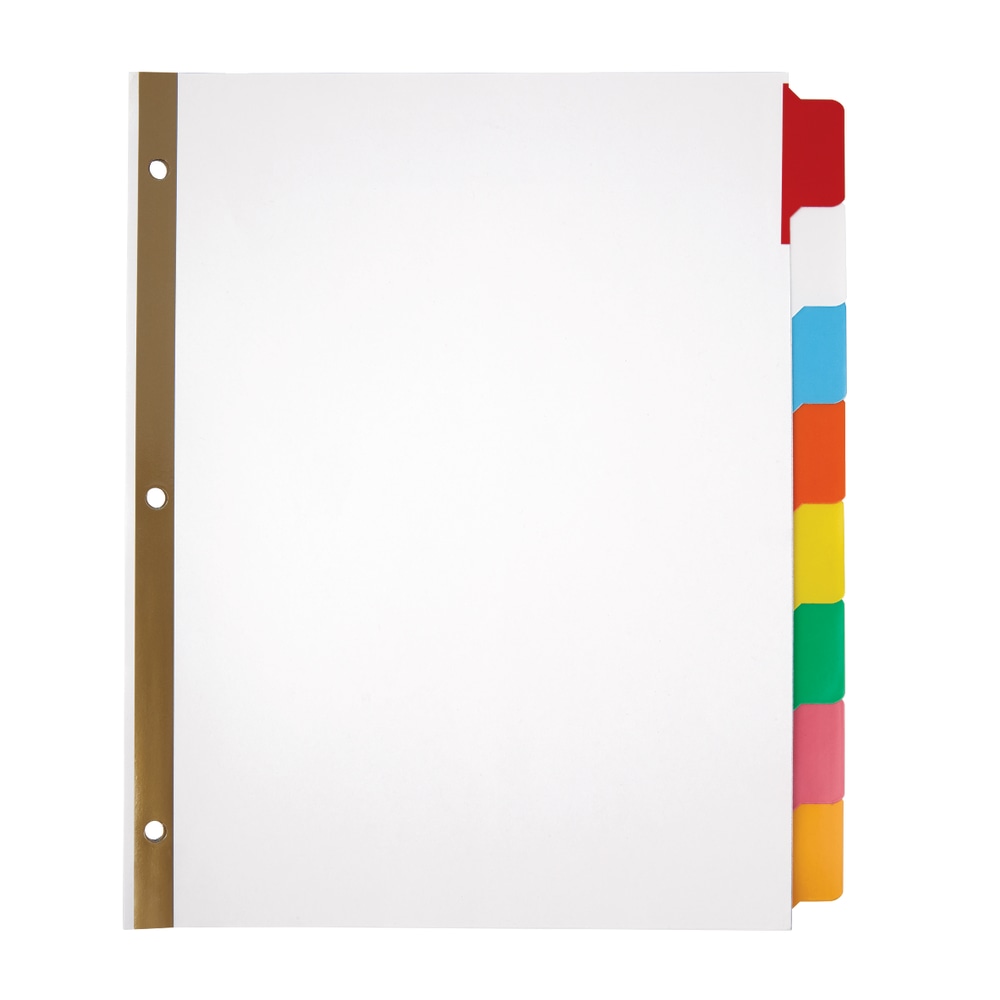 Office Depot® Brand Erasable Big Tab Dividers, 8-Tab,