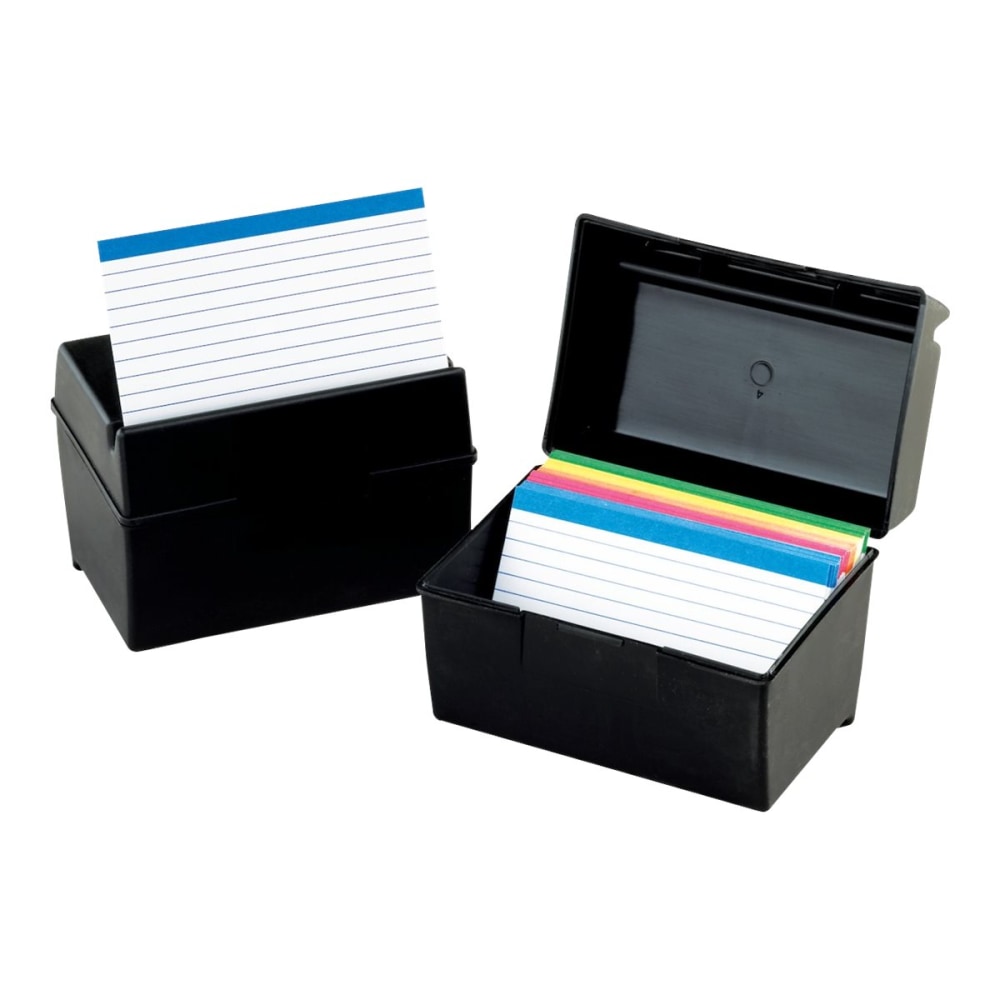 Oxford® Index Card Storage Box With Flip-Top Closure