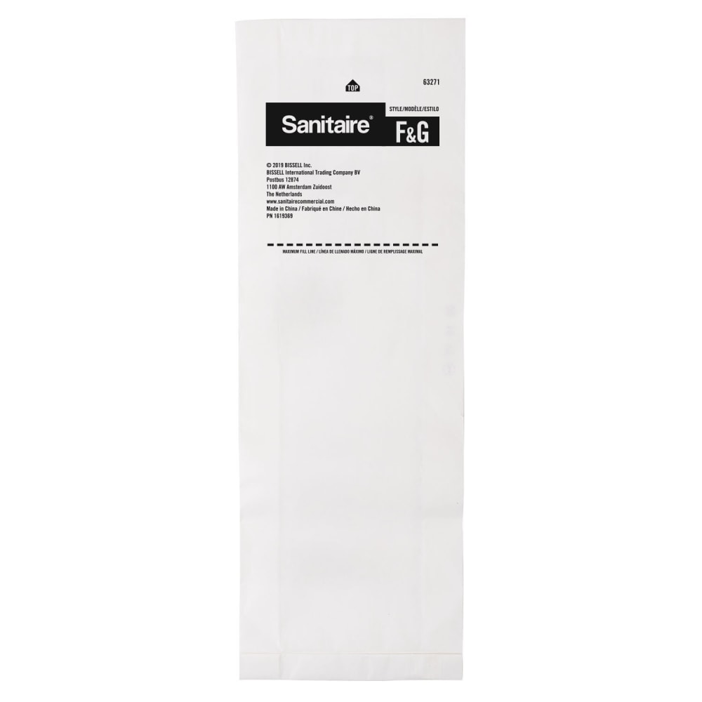 Sanitaire F&G Paper Vacuum Bags, 11-Quart, White, Pack