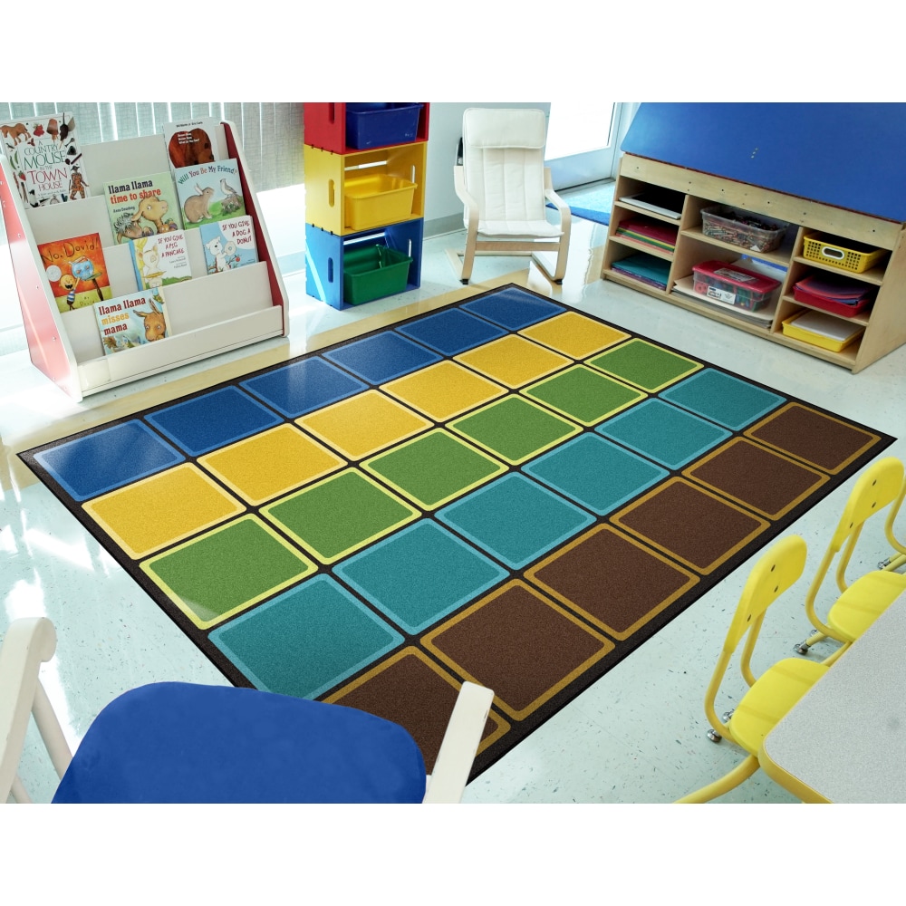 Joy Carpets Kid Essentials Rectangular Area Rug, Blocks