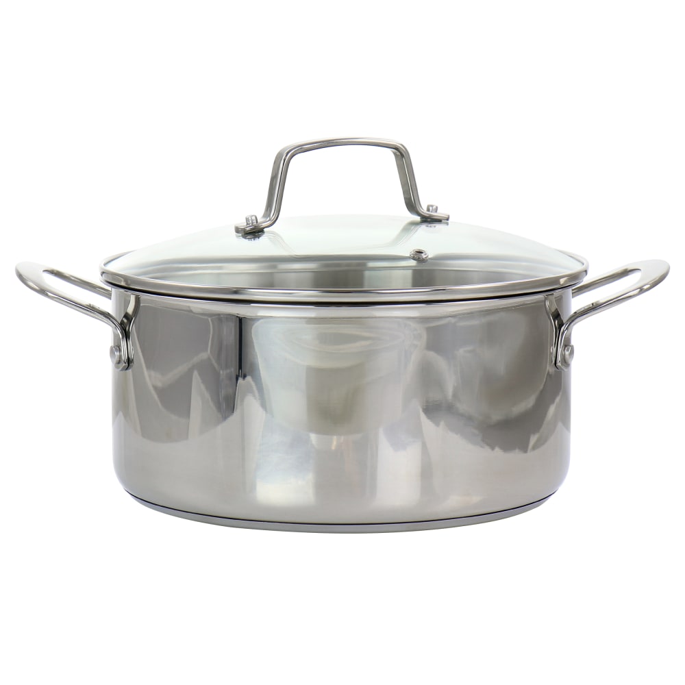 Martha Stewart Stainless Steel Dutch Oven With Glass