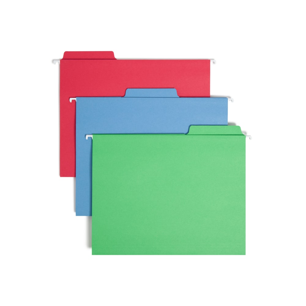 Smead® FasTab® Hanging File Folders, Letter Size, Assorted