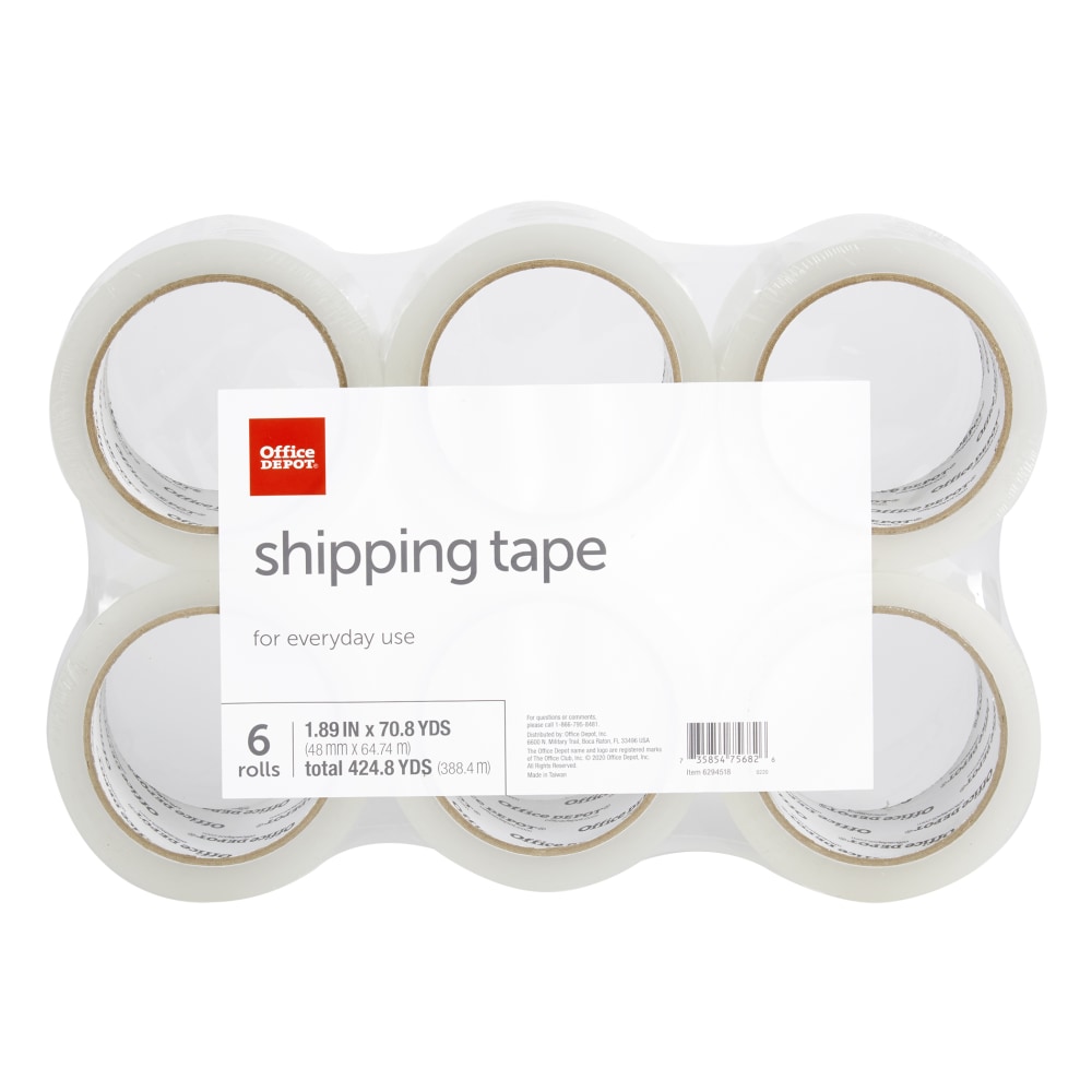 Office Depot® Brand Shipping Packing Tape, 1.89" x
