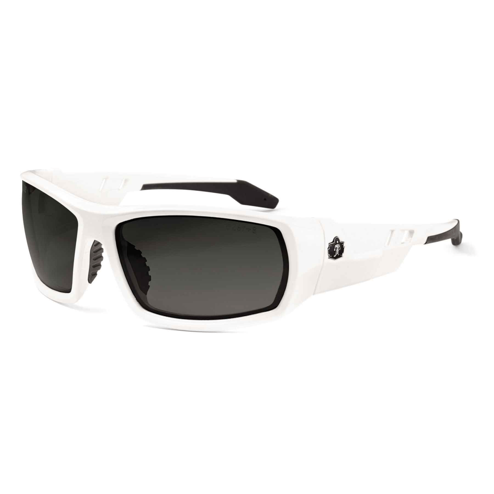 Ergodyne Skullerz® Safety Glasses, Odin, White Frame, Smoke
