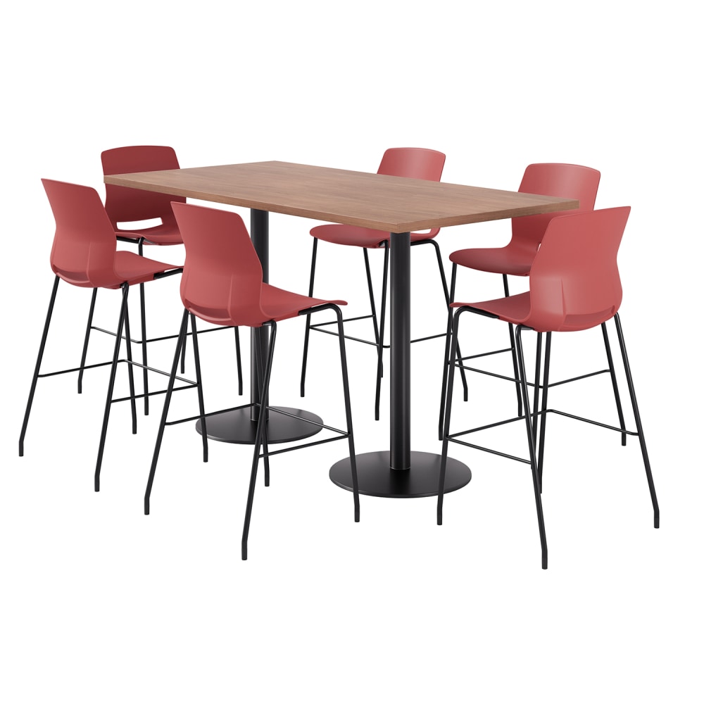 KFI Studios Proof Bistro Rectangle Pedestal Table With