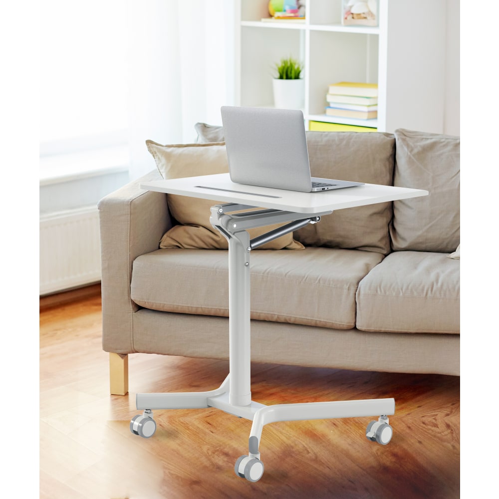 Realspace® 28"W Mobile Sit-to-Stand Compact Desk/Laptop Cart