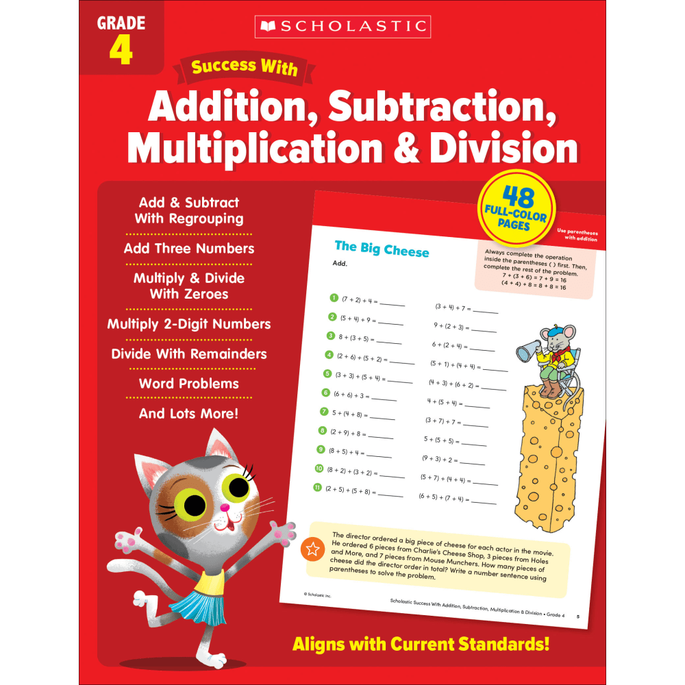 Scholastic Success With Addition, Subtraction, Multiplication