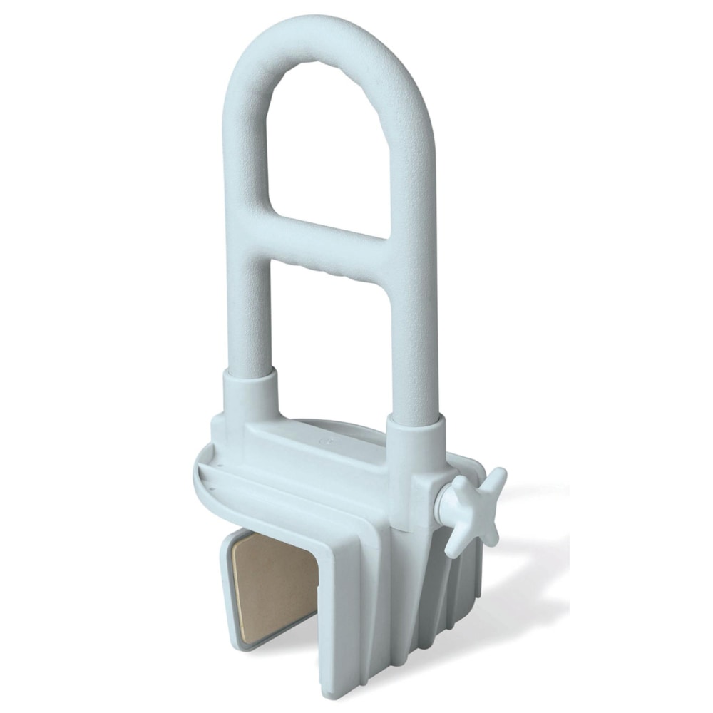 Medline Deluxe Clamp-On Bathtub Safety Bar, 12", White