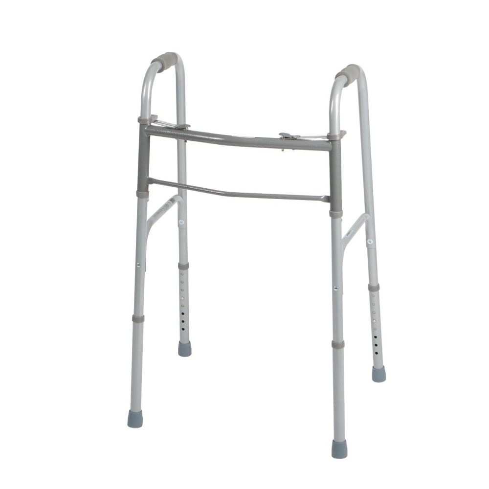 Medline Deluxe Adjustable Aluminum/Steel Folding Walker, 25"