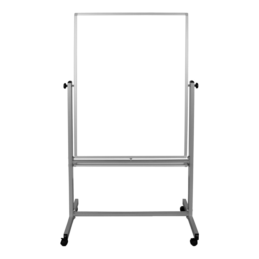 Luxor Double-Sided Mobile Magnetic Dry-Erase Whiteboard, 36"