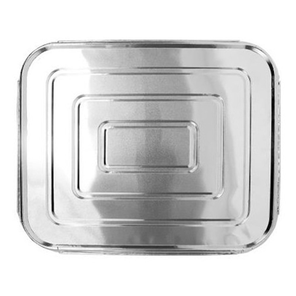 Karat 1/2-Size Foil Steam Table Pan Lids, Silver,