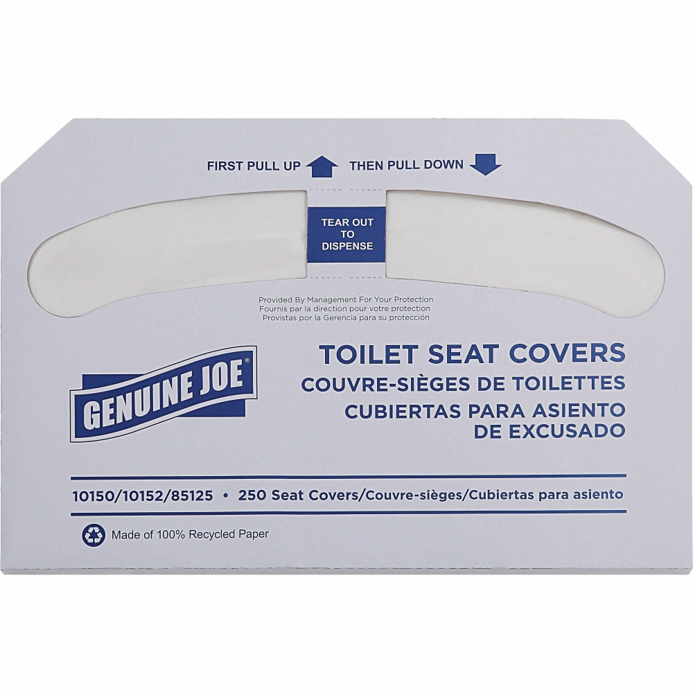 Genuine Joe Toilet Seat Covers - Half-fold -