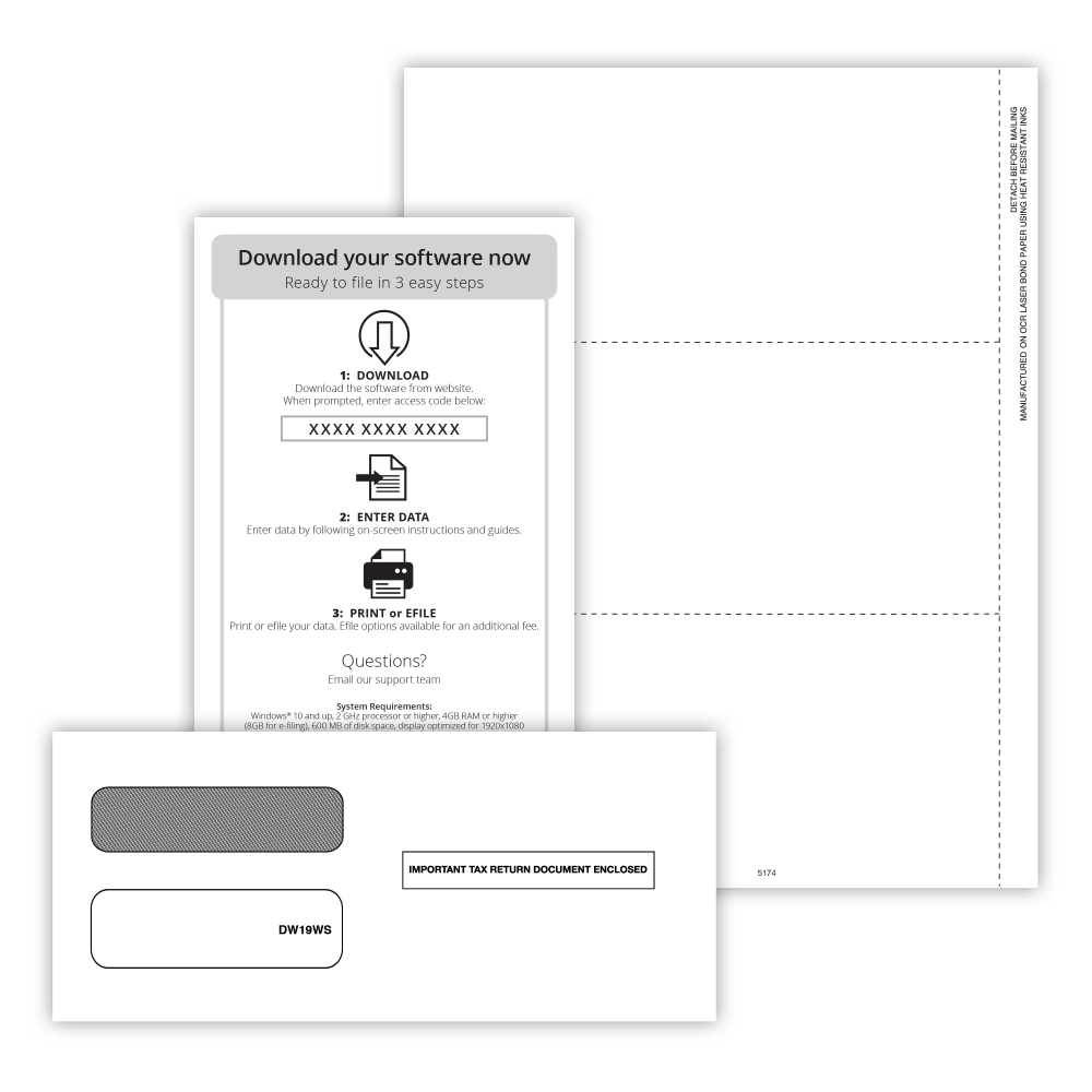 ComplyRight® 1099-NEC Recipient Copy Only Tax Form Set,