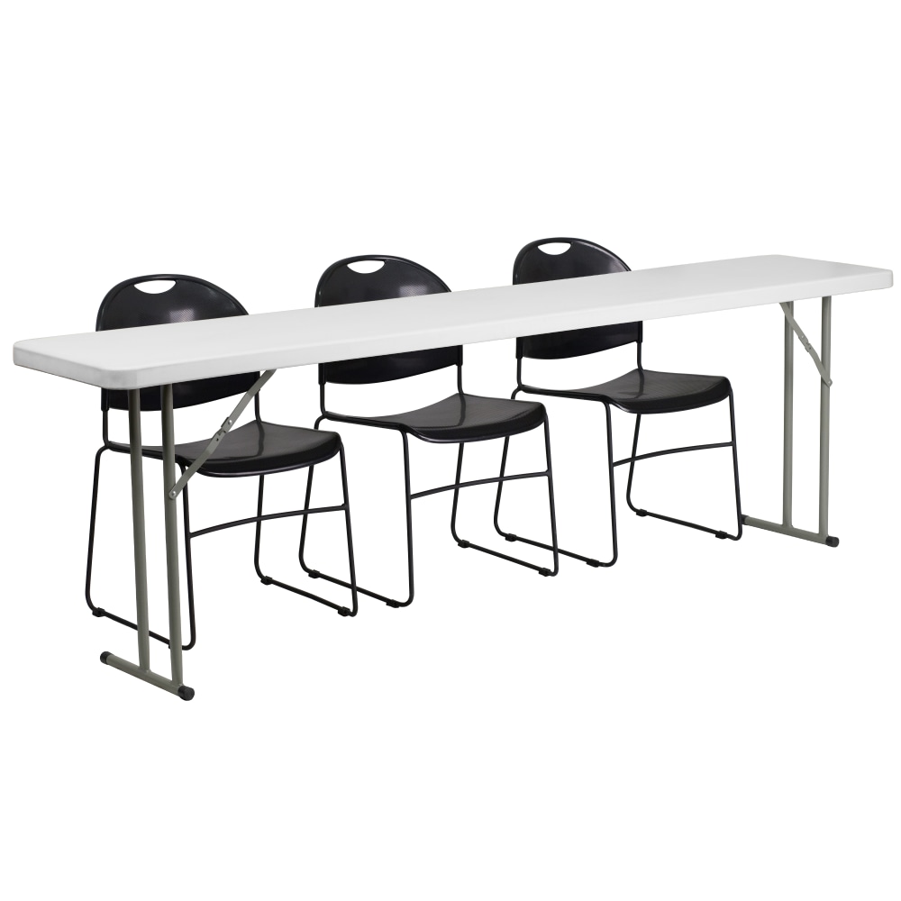 Flash Furniture Plastic Folding Training Table with 3
